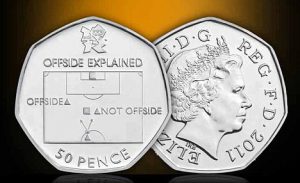 football olympic 50p 1 300x183 - London 2012 50p piece explaining the offside rule.