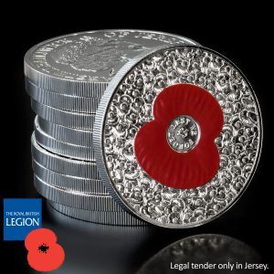 st rbl 100 poppies c2a35 proof coin stack with rbl logo 1 300x300 - The "100 Poppies" £5 Coin