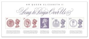 488r lrm stamps minature sheet 1 300x131 - Great Britain longest Reigning Monarch Miniature Sheet