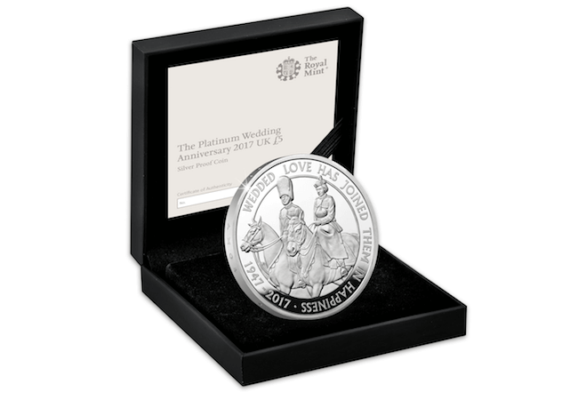 uk platinum wedding silver proof - New United Kingdom £5 coin released to celebrate the Queen’s 70th Wedding Anniversary