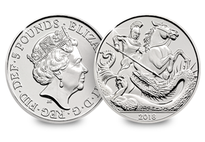 Revealed: The Royal Mint UK commemorative coin designs for 2018 2018 UK 5 pounds prince george bu coin 300x208 - Revealed: The Royal Mint UK commemorative coin designs for 2018