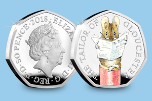 Meet the FOUR new 2018 Beatrix Potter 50p coins... Beatrix Potter 2017 Silver Proof 50p Peter Rabbit blog images 2 1 - Meet the FOUR new 2018 Beatrix Potter 50p coins...