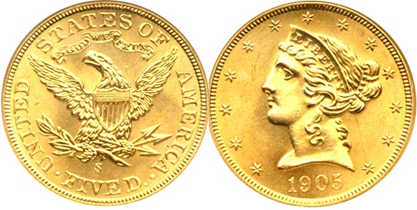 1905 half eagle rev - The million dollar coin that caused ‘public outrage’…