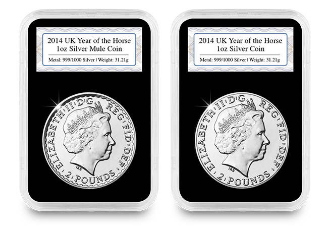 UK 2014 Chinese Lunar Year of the Horse Silver Five Pound Error Coin Set - Errors, Mules and Mis-strikes: Why the 2014 Year of the Horse Silver Coin is so sought after