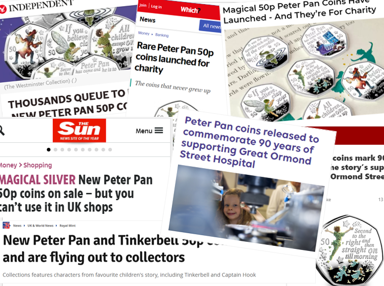 Peter Pan 50p in the news! Press coverage - Peter Pan 50p in the news!