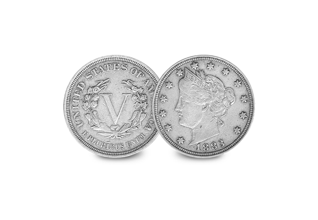 Infamous Notorious and Scandalous U.S. Coin Set product page 1883 Liberty Head nickel - Celebrate Fourth of July with America’s most iconic coins
