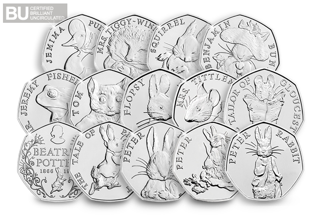 beatrix potter 50p coin collection