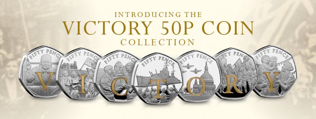DN 2020 IOM VE Day CuNi BU Silver Gold Victory 50p homepage banners 7 1024x386 - BREAKING NEWS – Seven VE Day 75th Anniversary 50p Coins released!