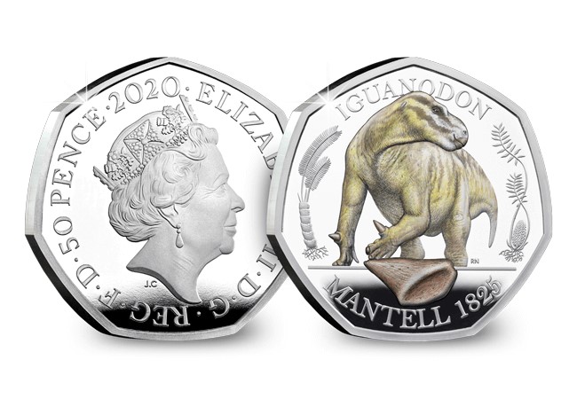 Iguanodon with colour - Roarsome news – Dinosaurs feature on UK 50ps!