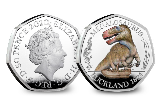 DN 2020 Dinosaurus BU Silver Silver Colour Gold 50p coin product images 6 - Uncovering the British discoveries that inspired the Dinosaur 50p coins