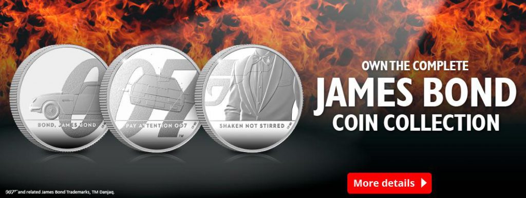 DN 2020 James Bond ALL 3 coin range Homepage Banner 1060x400 3 1024x386 - Everything you need to know about the FINAL James Bond UK Coin…