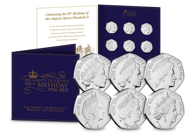 Queens 95th Birthday BU 50p Set - Introducing… the Queen’s 95th Birthday 50p range!