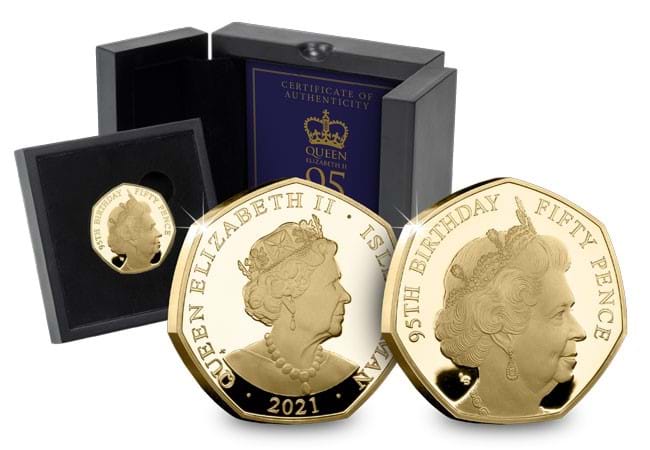 Queens 95th Birthday Gold Proof 50p Coin - Introducing… the Queen’s 95th Birthday 50p range!