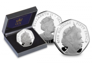 Queens 95th Birthday Silver Proof 50p Coin 300x208 - Queen's 95th Birthday Silver Proof 50p Coin