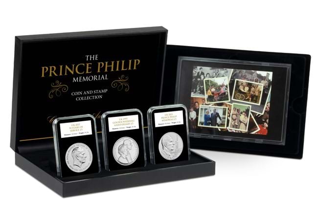 Y560 ls prince philip bu 5 trio slabs and stamp set - NEW UK £5 issued to honour HRH Prince Philip – everything you need to know