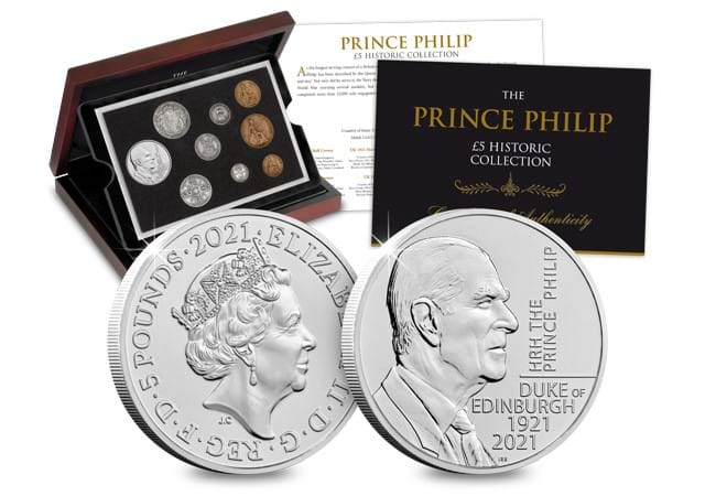 Y660 ls uk 1921 2021 philip bu 5 historic coin set full product - NEW UK £5 issued to honour HRH Prince Philip – everything you need to know