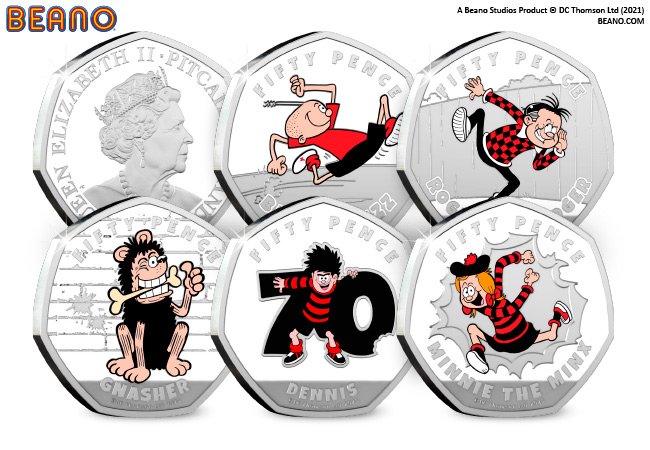 DN 2021 Beano Dennis bu silver colour 50p product images 4 - ‘BLAMTASTIC!’ NEW 50p Coins released to celebrate the 70th Anniversary of Dennis!