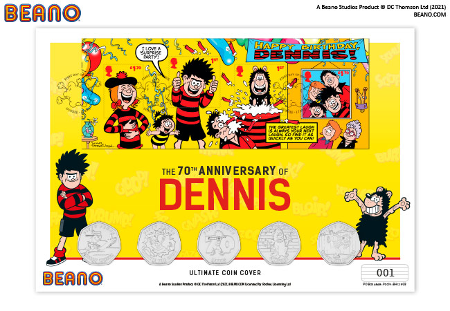 DN 2021 Dennis Beano Ultimate Cover BU Silver 50p PNCs product images 1 - ‘BLAMTASTIC!’ NEW 50p Coins released to celebrate the 70th Anniversary of Dennis!