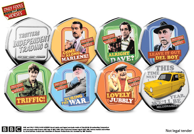 DN 2021 only fools and horses heptagonal medal set product images 1 - TROTTERS INDEPENDENT TRADING CO. SPECIAL - Brand new Only Fools and Horses Commemoratives released