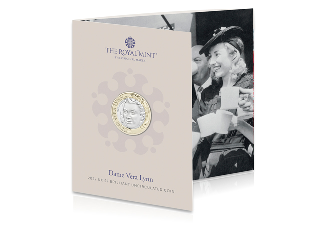 Dame Vera Lynn 2 Pound Coin BU pack - How women have been celebrated on Royal Mint coins - International Women's Day