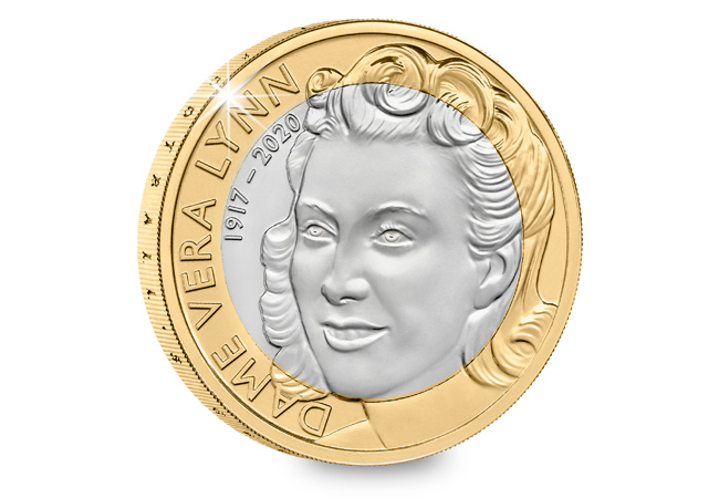 Dame Vera Lynn 2 Pound Coin BU reverse - How women have been celebrated on Royal Mint coins - International Women's Day