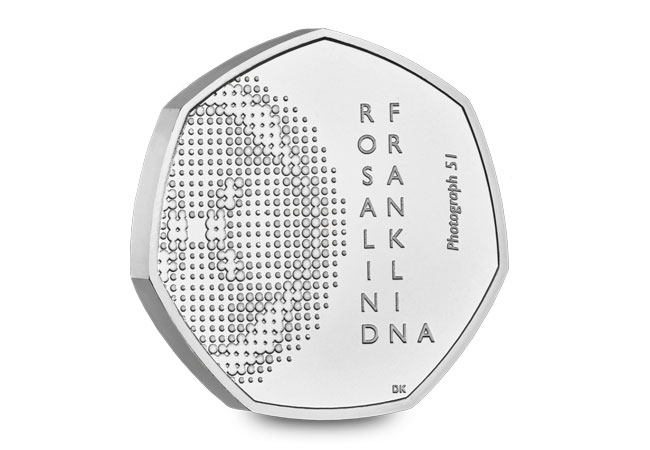 UK 2020 Rosalind Franklin 50p BU Pack product images coin reverse - How women have been celebrated on Royal Mint coins - International Women's Day