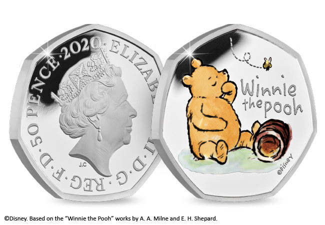 UK 2020 Winnie the Pooh Silver Proof 50p Product Page Images Coin Obverse Reverse - The most sought-after Winnie the Pooh 50p coins yet!