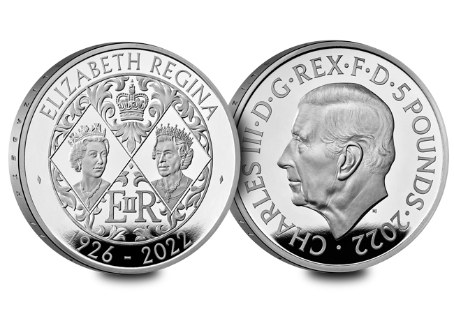 Ag 5 crown both - Collecting world queues for first King Charles III coins