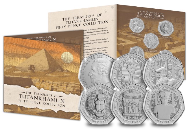 AT Tutankhamun British Isles 50ps Images V2 18 - New 50ps mark the centenary of the opening of Tutankhamun’s tomb – PLUS, the FIRST coins to feature the new official British Isles Portrait of King Charles III.