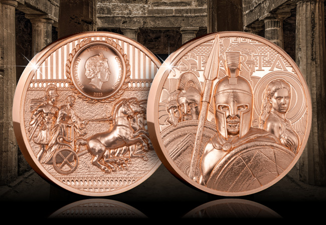 Sparta Coin Obverse Reverse - Breaking barriers on copper coins: The 2023 Sparta High-Relief Coin