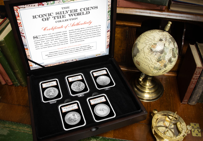 Box - Iconic Silver Bullion Coins from Across the Globe