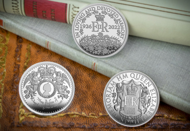 QEII In Memoriam Silver 5 Set Lifestyle 02 - Forever in Our Hearts: Queen Elizabeth II 2023 Memoriam Coins