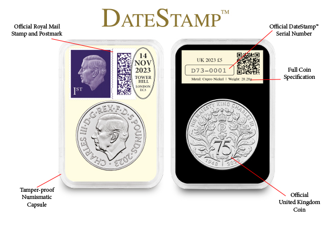 KCIII 75th Birthday DateStamp BU Information 1 1 - Celebrating King Charles III’s 75th Birthday with The Royal Mint