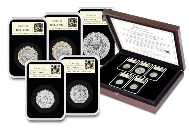 The UK 2025 DateStamp™ Specimen Year Set - 2025 UK Annual Coin Sets: Available Now!