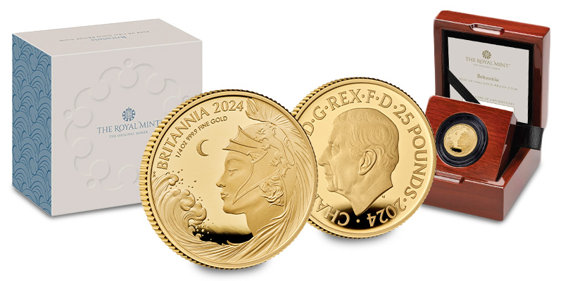 The 2024 1/4oz Gold Britannia: A Modern Tribute 2024 14 Britannia Gold coin presentation - The 2024 1/4oz Gold Britannia: A Modern Tribute