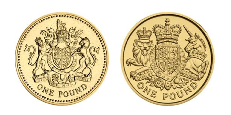 one pound coins - A Royal Milestone in Coinage: The Coat of Arms of His Majesty King Charles III