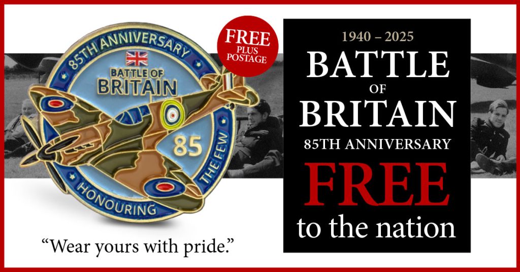 Why are Pin Badges so collectable? 2025 Battle of Britiain 85th anniversary spitfire pin badge facebook banners DN 9 1024x536 - Why are Pin Badges so collectable?