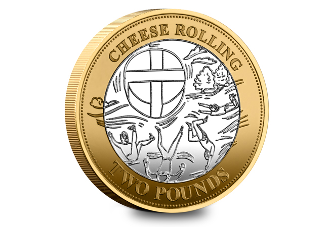 2025 British Customs Silver 2 Set Cheese Rolling REV - The £2 Coins Celebrating the UK’s Quirkiest Traditions