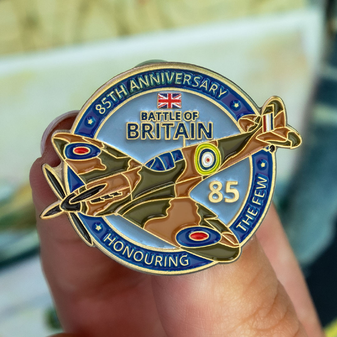 Why are Pin Badges so collectable? 2025 Battle of Britiain 85th anniversary spitfire pin badge facebook banners DN 10 - Why are Pin Badges so collectable?