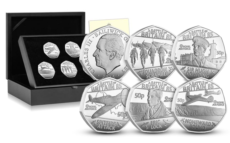 The Official RAF Battle of Britain 85th Silver 50p Set - Commemorating Courage: The Battle of Britain Coin Range