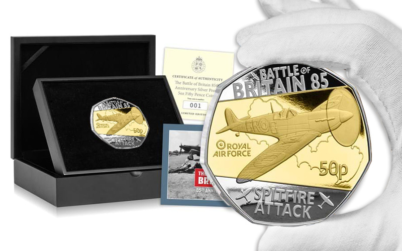 he Battle of Britain 85th Anniversary Silver 5oz 50p - Commemorating Courage: The Battle of Britain Coin Range