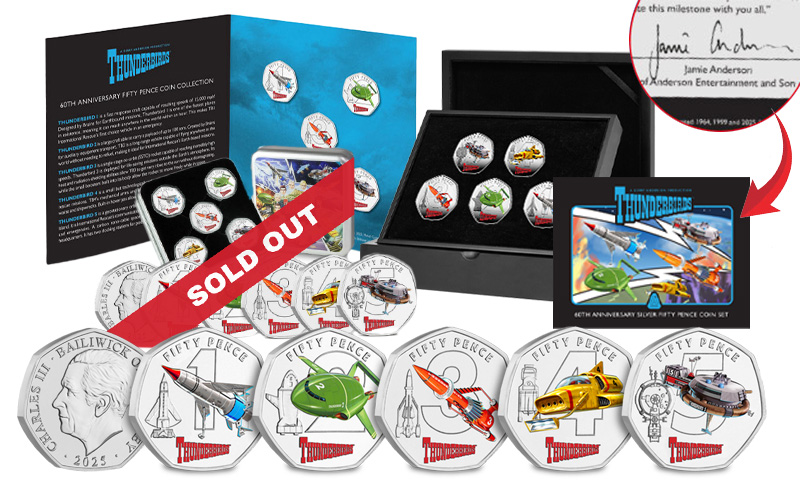The World’s First Thunderbirds 50p Coins thunderbirds 50p coin range 1 - The World’s First Thunderbirds 50p Coins