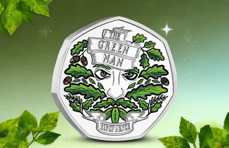 Green man Discover the Myths and Legends 50p Coin Range 1 - Britain’s BIGGEST Myths and Legends Come to Life on BRAND NEW 50p Collection